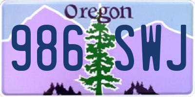 OR license plate 986SWJ