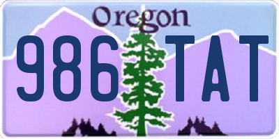 OR license plate 986TAT