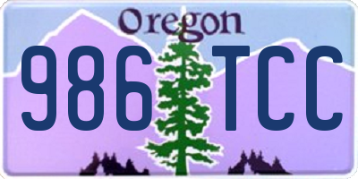 OR license plate 986TCC