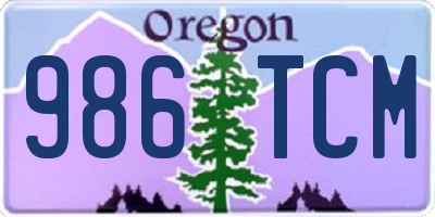 OR license plate 986TCM
