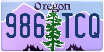 OR license plate 986TCQ