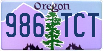 OR license plate 986TCT
