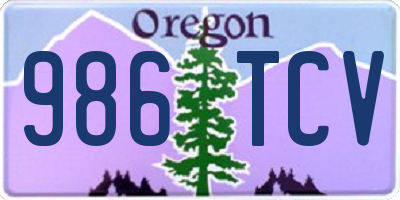OR license plate 986TCV