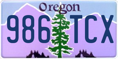 OR license plate 986TCX