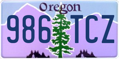 OR license plate 986TCZ