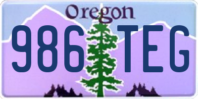 OR license plate 986TEG