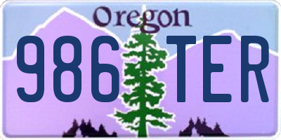 OR license plate 986TER