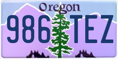 OR license plate 986TEZ