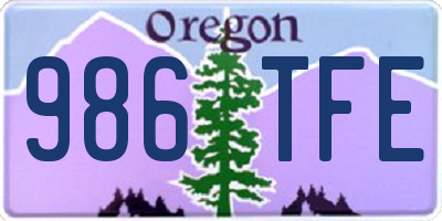 OR license plate 986TFE