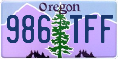 OR license plate 986TFF