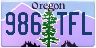 OR license plate 986TFL