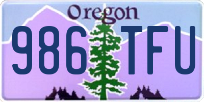 OR license plate 986TFU