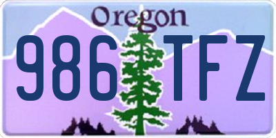 OR license plate 986TFZ