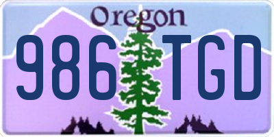 OR license plate 986TGD