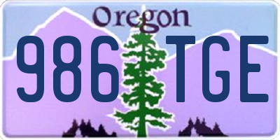 OR license plate 986TGE
