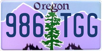 OR license plate 986TGG