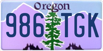 OR license plate 986TGK