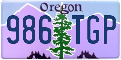 OR license plate 986TGP