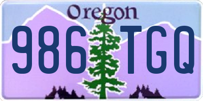 OR license plate 986TGQ
