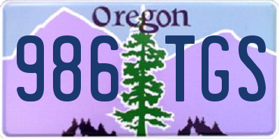 OR license plate 986TGS