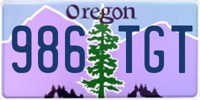 OR license plate 986TGT