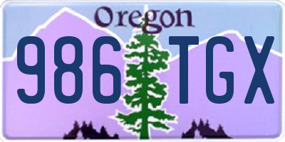 OR license plate 986TGX
