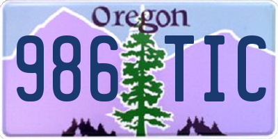 OR license plate 986TIC