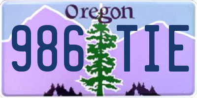 OR license plate 986TIE