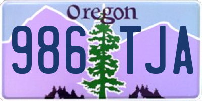 OR license plate 986TJA