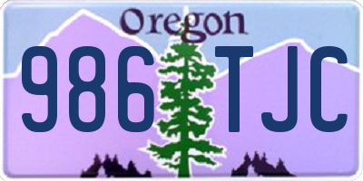 OR license plate 986TJC