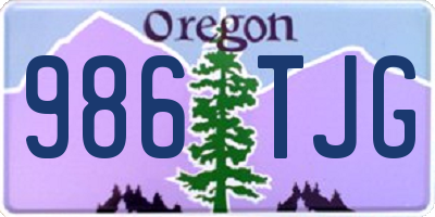 OR license plate 986TJG