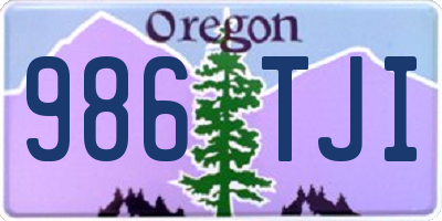OR license plate 986TJI