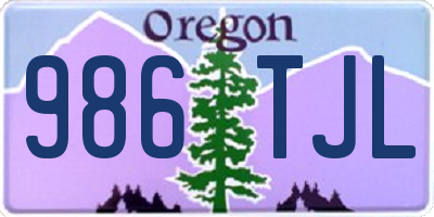 OR license plate 986TJL