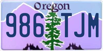 OR license plate 986TJM