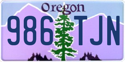 OR license plate 986TJN