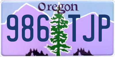 OR license plate 986TJP
