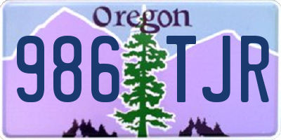 OR license plate 986TJR