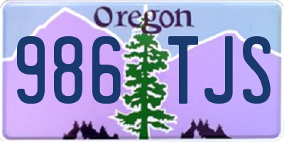 OR license plate 986TJS