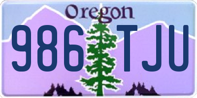 OR license plate 986TJU
