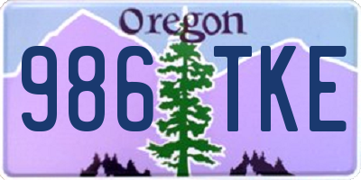 OR license plate 986TKE