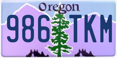 OR license plate 986TKM