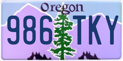 OR license plate 986TKY