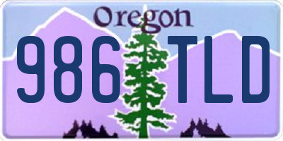 OR license plate 986TLD