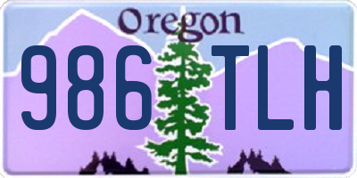 OR license plate 986TLH