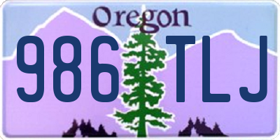 OR license plate 986TLJ