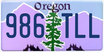 OR license plate 986TLL