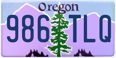 OR license plate 986TLQ