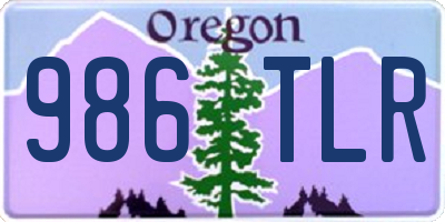 OR license plate 986TLR