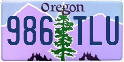 OR license plate 986TLU
