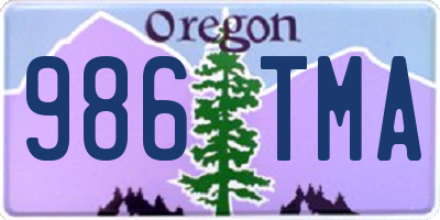 OR license plate 986TMA